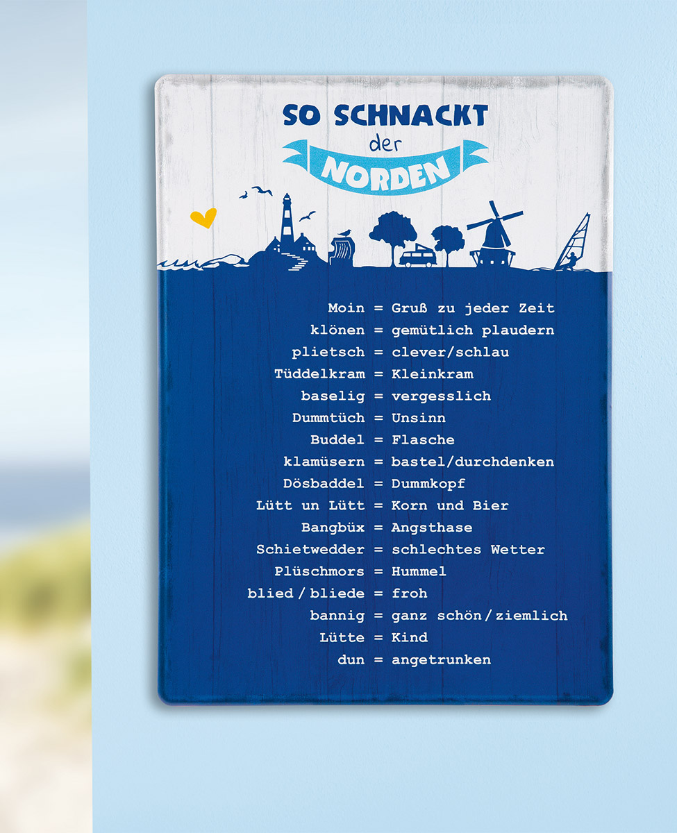 Metall Schild &quot;So schnackt der Norden&quot;