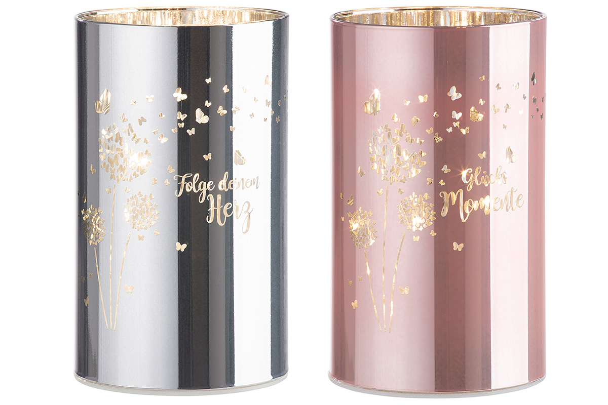 Glas LED-Leuchter &quot;Momente&quot;, Folge deinem Herz