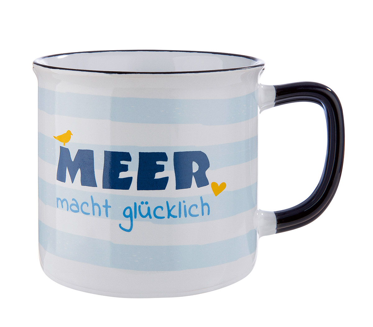 Keramik Tasse MEER macht glücklich