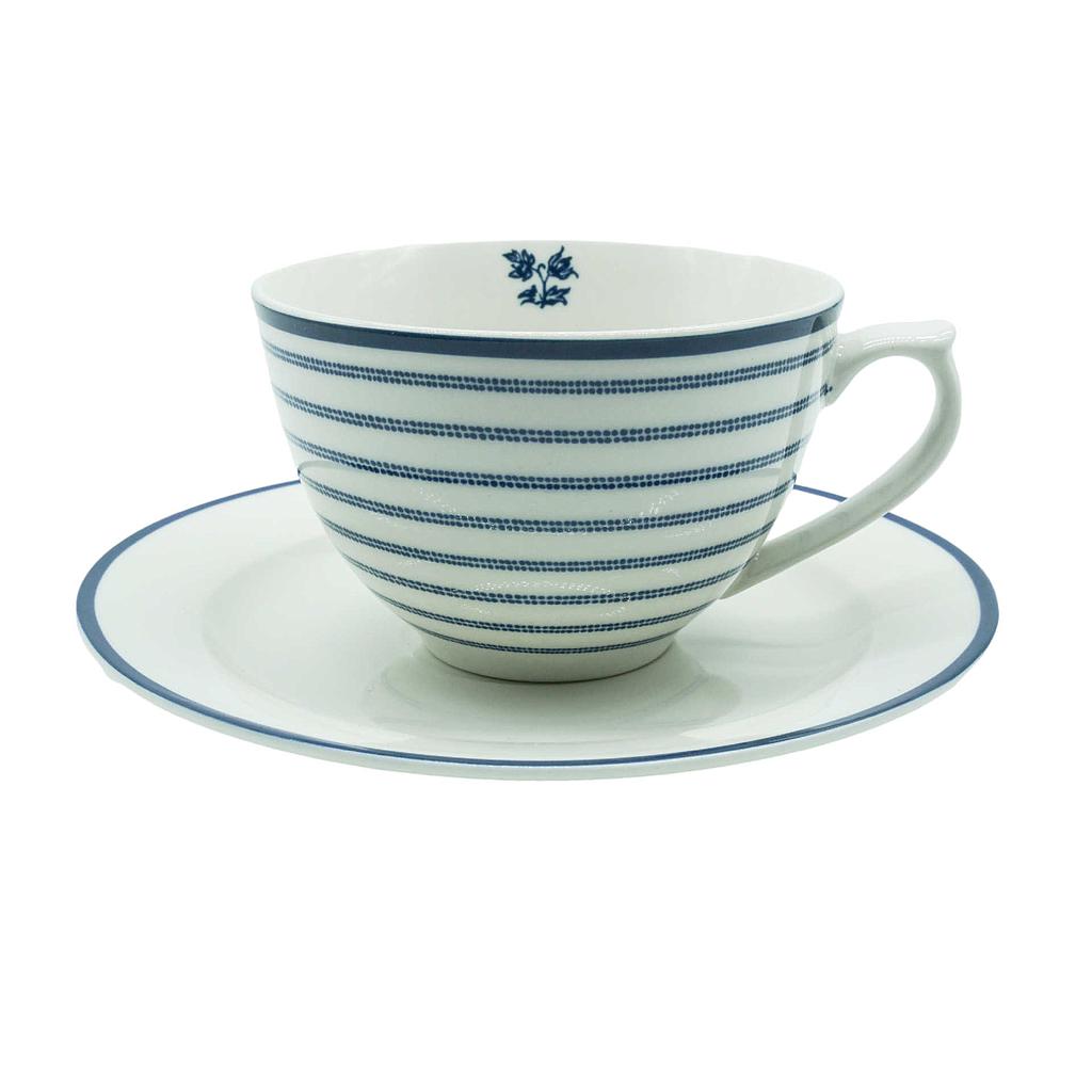 Tasse mit Untere &quot;Candy Stripe&quot; ca. 30cl