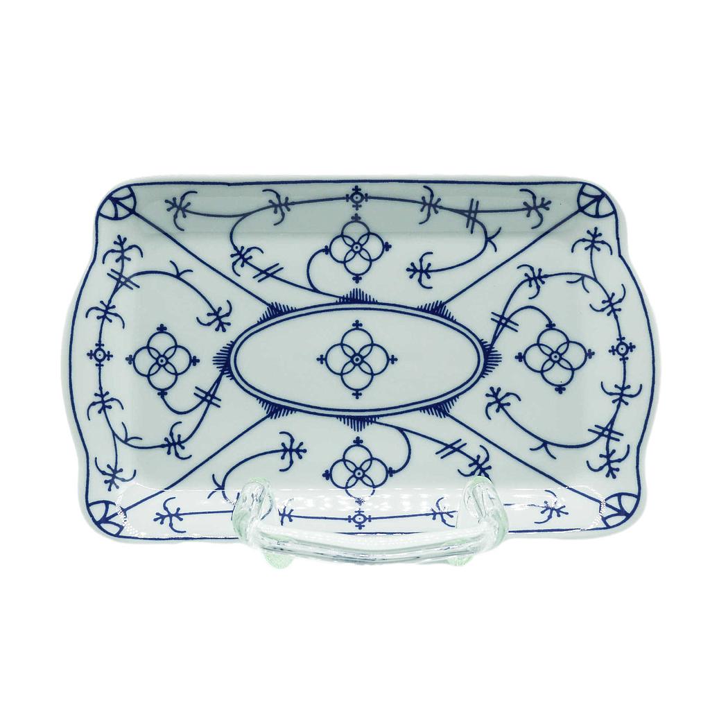 Milch-Zucker Tablett "Indisch-Blau" (Winterling) 18x13cm