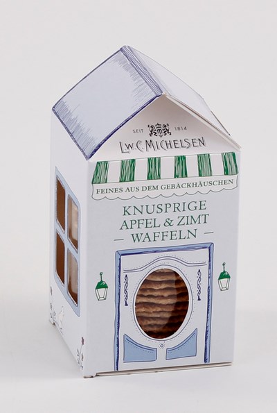 Gebäckhäuschen mit Apfel- &amp; Zimtwaffeln, 150 g