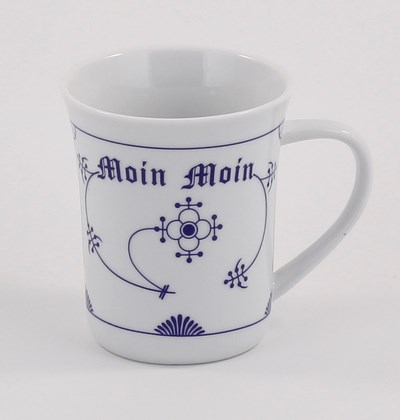Becher, konisch,  Moin Moin (Indisch-Blau-OL)