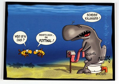 Hösti Postkarte Pott Wal