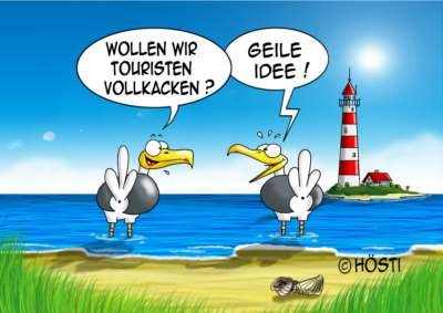 Hissflagge &quot;Touristen vollkacken&quot; 90 x 150cm