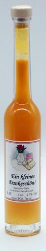 Sanddornlikör &quot;Ein kleines Dankeschön&quot;, 0,1 l, 17% Vol.