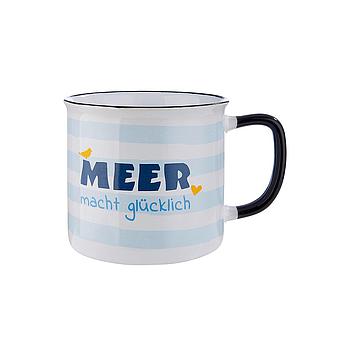 Keramik Tasse MEER macht glücklich