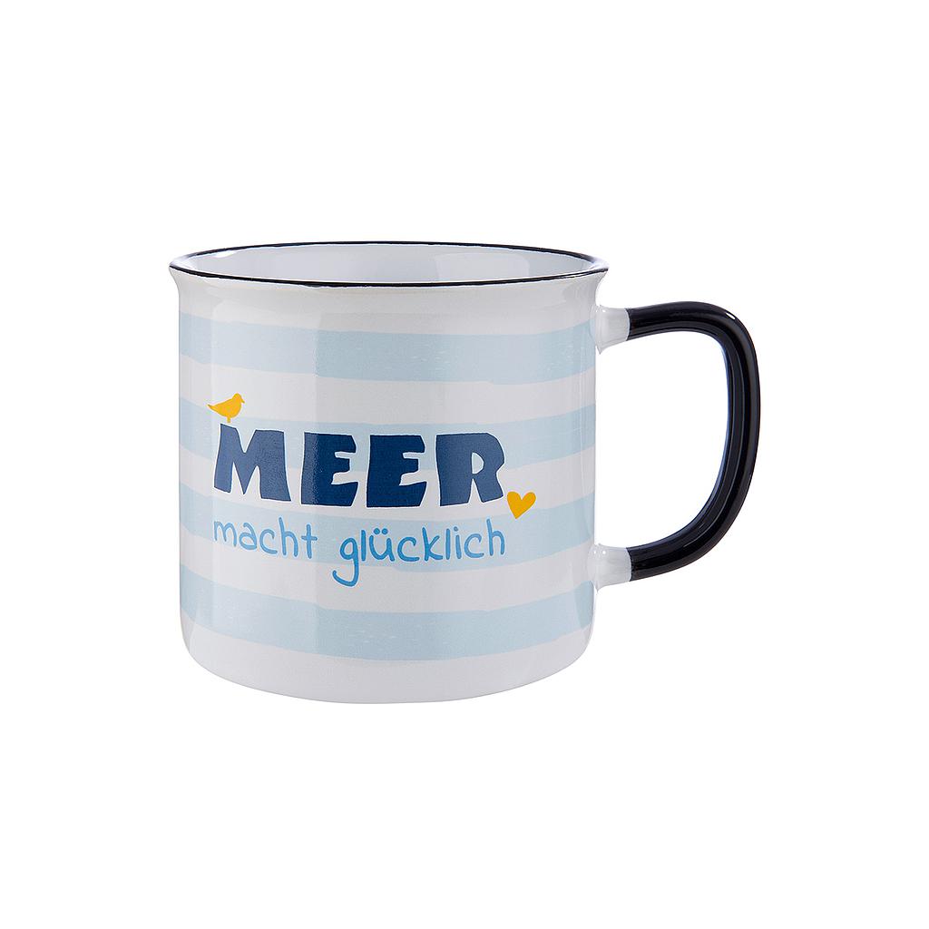 Keramik Tasse MEER macht glücklich