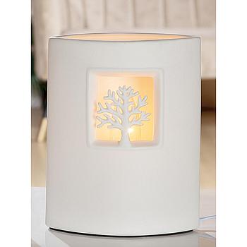 Porzellan Lampe Ellipse "Baum"