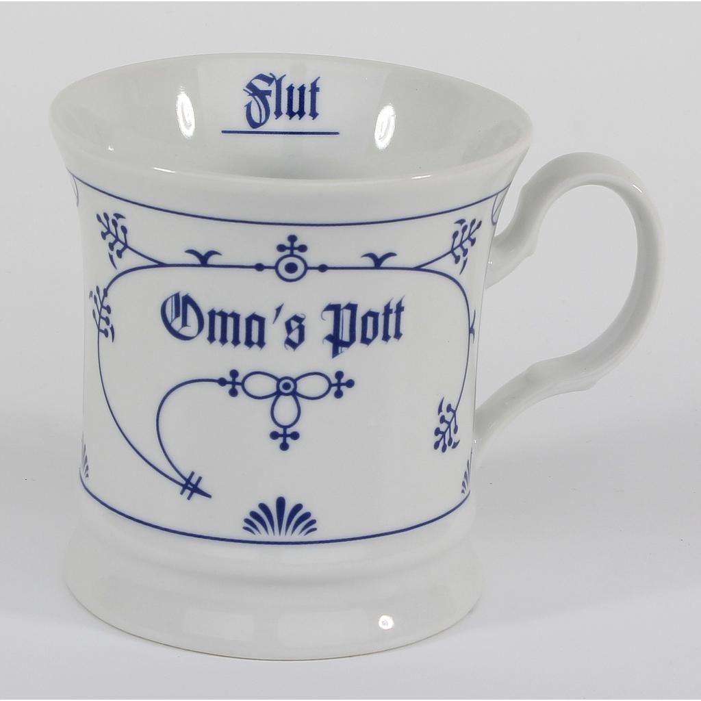 Herrenbecher Ind-Blau "Oma´s Pott"