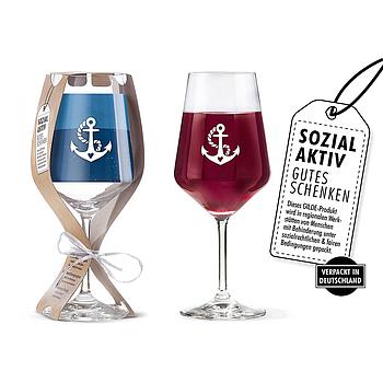 Glas Weinglas "Anker"