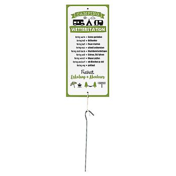 Schild Wetterstation Camping