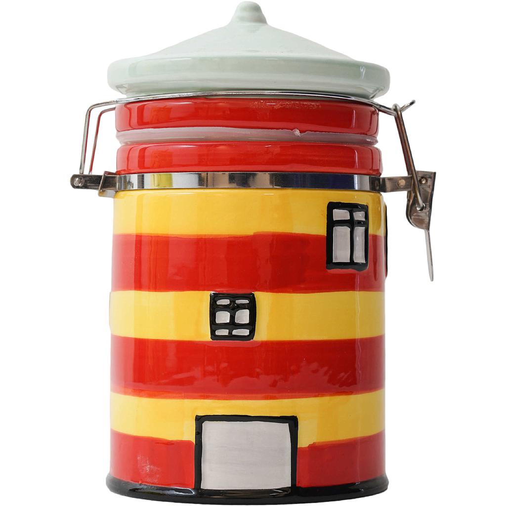 Keramik-Leuchtturmvorratsdose ca. 13x8,5cm 125g, Pilsum