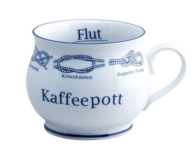Kapitänstasse bauchig Knoten „Kaffeepott“