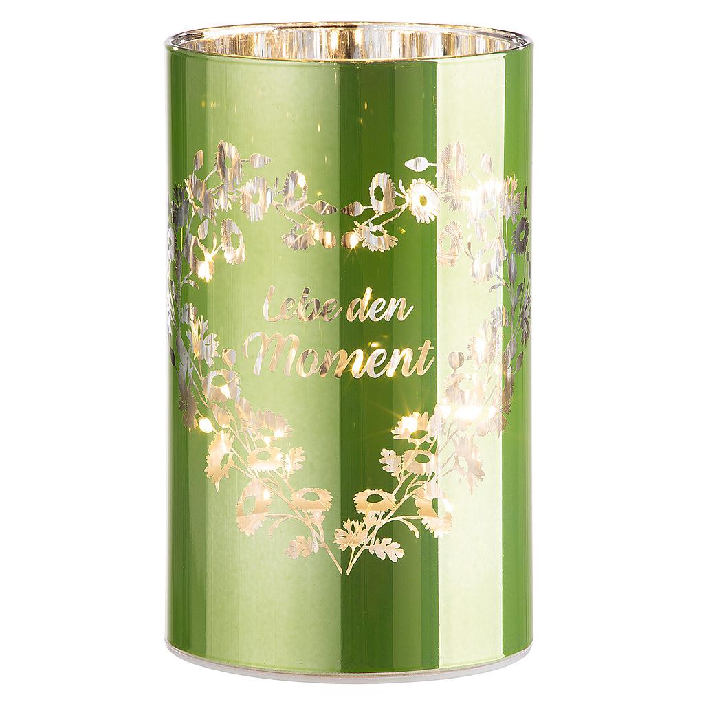 Glas LED-Leuchter "Moments", Lebe den Moment