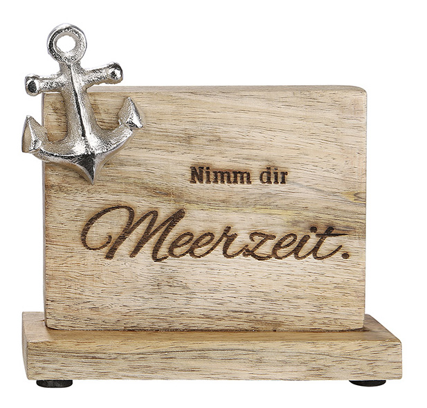 Holz Botschaften "Meerzeit"