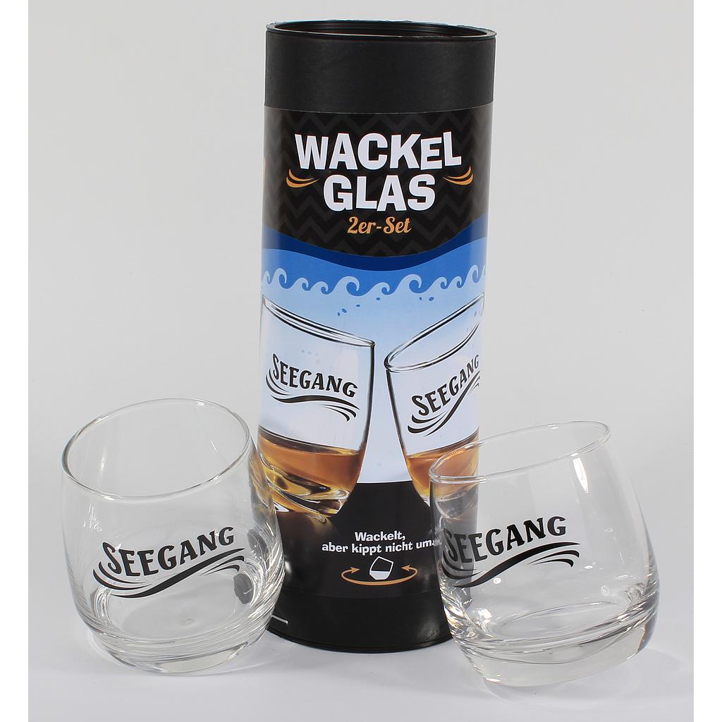 Wackelglas &quot;Seegang&quot; 2er-Set