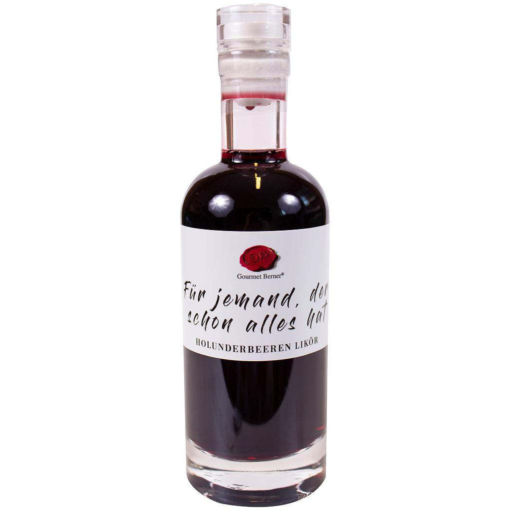 Für jemand der schon alles hat, Holunderbeerenlikör 0,2l ;20% vol,  Aspektflasche,0,2l 