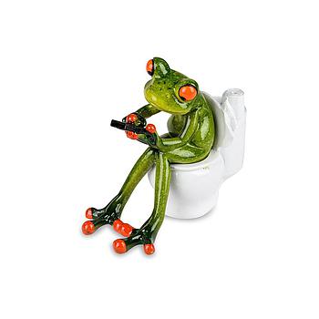 Frosch auf der Toilette