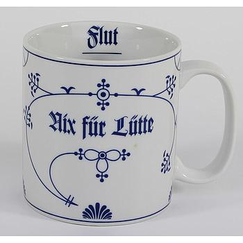 Jumbobecher Ind.-Blau 11.5x10 cm "Nix für Lütte" Ebbe&Flut
