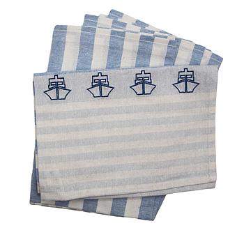 Geschirrhandtuch Halbleinen, Dampfer