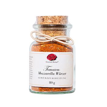 Tomaten-Mozzarella-Würzer (Caprese) 80g im Korkenglas