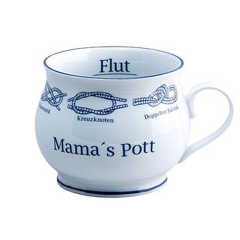 Kapitänstasse bauch. Knoten Randdekor 350ml Mama´s Pott / E & F