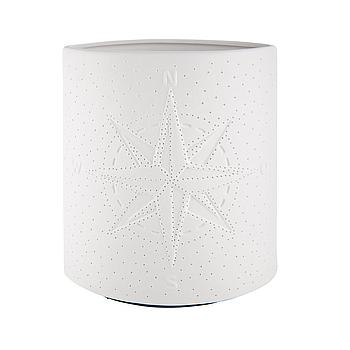 Porzellan Lampe Ellipse Windrose 