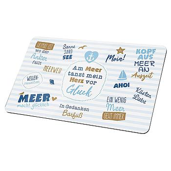 Brettchen Weisheit "Am Meer tanzt mein Herz vor Glück"