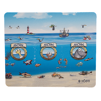 Hösti Mouse Pad Bullauge Moin Moin Moin va. 22x18cm