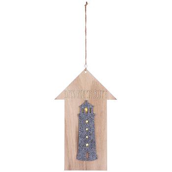 Hänger LED Leuchtturm "Das Meer ruft"