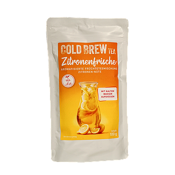 Cold Brew Früchteteemischung  Zitronenfrische Zitronen-Note aromatisierter Tüte à 100 g