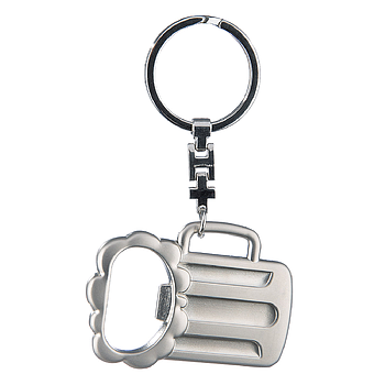 Flaschenöffner, Schlüsselanhänger, Metall, silberfarben, 2, B. 6 cm, H. 9 cm