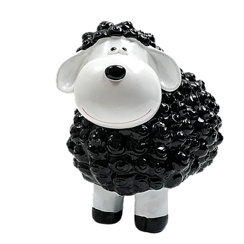 Schwarzes Schaf, mittel, ca. 32 cm x 12 cm